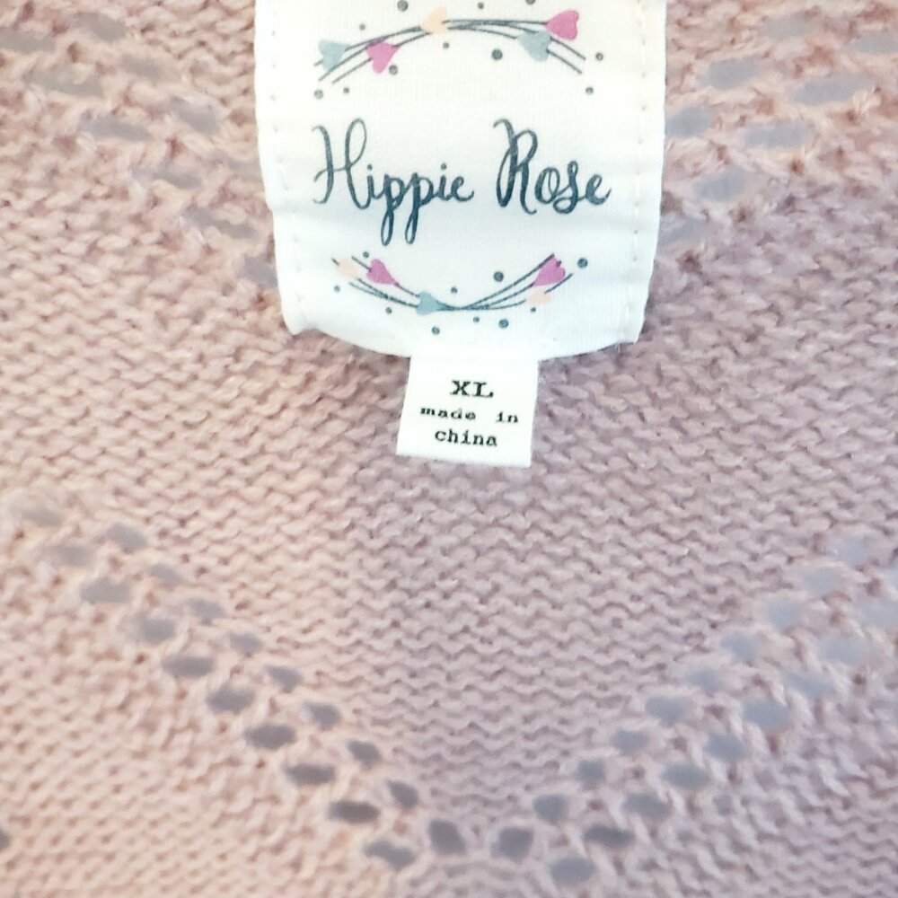 Rose Long Buttonless Cardigan w/Pockets - Picture 2 of 4